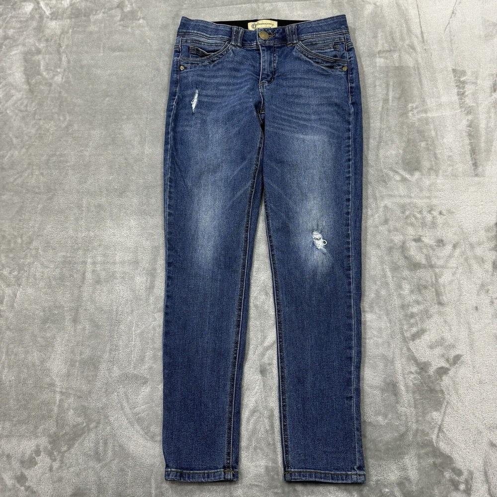 Democracy Jeans Womens 6 Blue Ankle Skinny Stretch Ab Technology Medium Wash